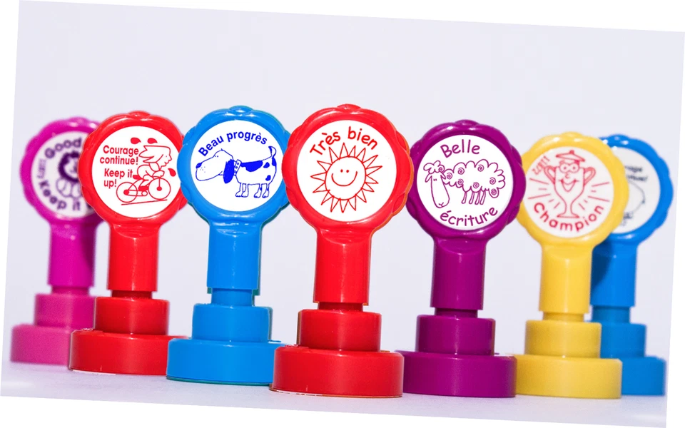 French Teacher motivational self inking stamps - many designs at cost prices