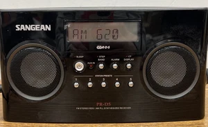 Receptor de radio estéreo Sangean PR-D5 FM AM negro doble altavoz despertador - Imagen 1 de 7