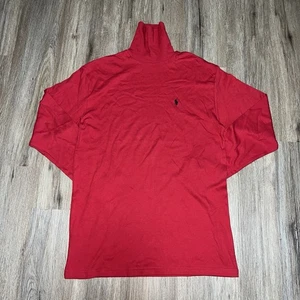Vintage Polo Ralph Lauren Turtle Neck Long Sleeve Shirt Men’s XL Red Prep Casual - Picture 1 of 4