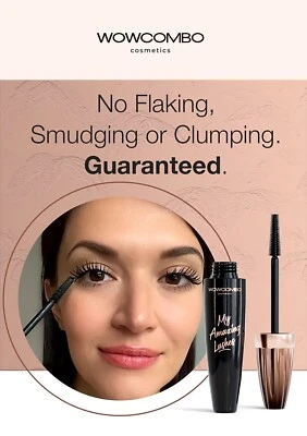 💞 GENUINE Wowcombo My Amazing Lashes Mascara ~ BLACK Lift Curl Thicken Lengthen