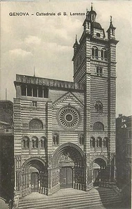 Cattedrale di S Lorenzo Cathedral Genova Genoa Italy Postcard - Picture 1 of 2