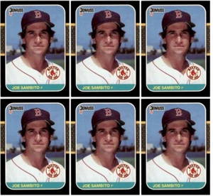 (6) 1987 Donruss #421 Joe Sambito Boston Red Sox Card Lot - Picture 1 of 2