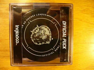ECHL Manchester Monarchs '18-19 Final Season Logo Game Hockey Puck Collect Pucks - Picture 1 of 2