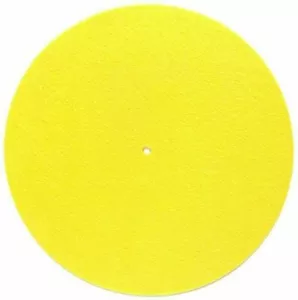 Felt Slipmat - Bright Yellow - 12-inch LP Record DJ Pro Turntable Slip Mat Vinyl - Picture 1 of 1