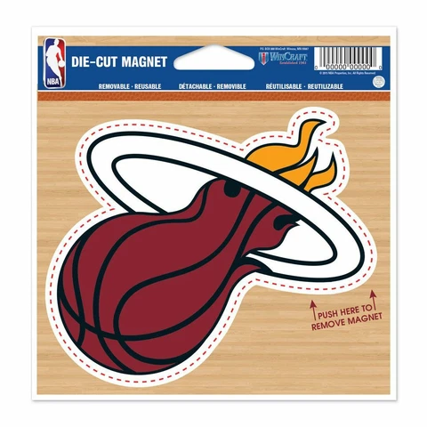 MIAMI HEAT 6"X6" DIE-CUT MAGNET FOR INDOOR OR OUTDOOR USE HIGH QUALITY Cover