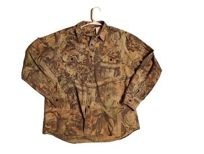 RED HEAD Advantage Timber Camo Long Sleeve Button Up Vtg Hunting Mens Shirt L - Image 1 of 4