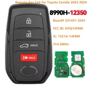 for Toyota Corolla 2023 2024 231451-2561 Smart Keyless Remote Key Fob HYQ14FBW - Imagen 1 de 5