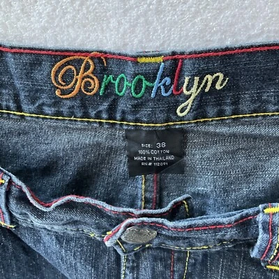 Pantalones Cortos de Denim Brooklyn Xpress Para Hombre 38/14 Y2K Sueltos De Colección Apertura de Pierna 26 Foto 1 de 4