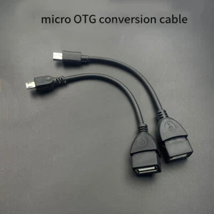 USB 2.0 -A female to USB micro-B male OTG Adapter Converter Cable Cord Data Sync - Zdjęcie 1 z 8