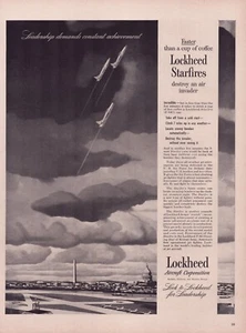 Print Ad Lockheed Aircraft Starfire 1952 Jet Full Page Magazine 10.5"x13.5" - Picture 1 of 1
