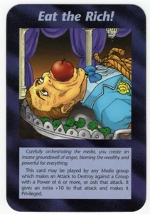 Eat The Rich! Card New World Order Illuminati RARE INWO Steve Jackson Games - Picture 1 of 2