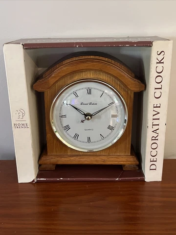 Daniel Dakota Quartz Oak Case Mantle Clock New Box K Cover