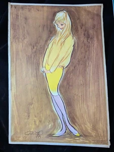 Christel Marott 1959 Kunstdruck schöne blonde Dame Illustration siehe Details - Bild 1 von 11