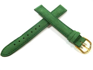 13 mm GRÜN VELOUR UHRENARMBAND ARMBAND LEDER UHRENBAND 1311 - Bild 1 von 2