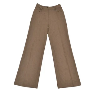 Plein Sud Jeanius Wool Viscose Polyester Brown Bootcut Pants Size F 36 I 40 US 4 - Picture 1 of 9