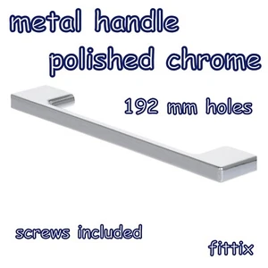 Metallgriff zur Schrankfront, 192 mm, Chrom poliert - Bild 1 von 2