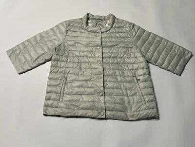 Chaqueta acolchada ligera Romeo Gigli XL gris plata Foto 1 de 4