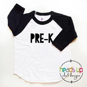 Camisa preescolar Niño / niña Raglan Camiseta Pre-K Regreso a clases Fin de año Firmar camiseta - Imagen 1 de 2