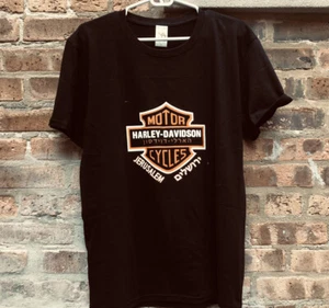 Harley Davidson Motorcycles Made In Jerusalem T-Shirt Womens XL - Picture 1 of 5