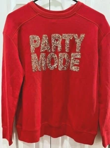 NWT Crown & Ivy Ugly Christmas sweatshirt sweatshirt-PARTY MODE Fr.Terry-Pet. S - Picture 1 of 4