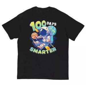 100 Days Smarter Astronaut Space 100th Day Of School Jungen T-Shirt - Bild 1 von 16