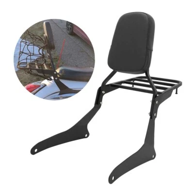 Sissy Bar Backrest + Luggage Rack For Yamaha Midnight V-Star XVS1300 XVS1300A - Imagem 1 de 4