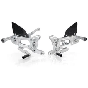 Paraxite silver adjustable rearsets Ducati Panigale V4 2018-2021 - Imagen 1 de 5