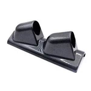 Car Meter 2"(52mm) Carbon Fiber A Pillar Pod Dual Holes Gauge Holder Pod - Left - Picture 1 of 10