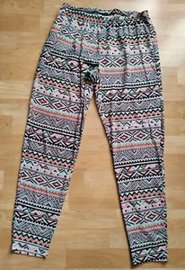 Bobbie Brooks Plus Size Girl's Soft Stretchy Geometric Design Leggings, 1X - Picture 1 of 7