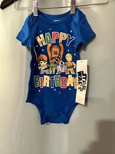 starwars one piece Happy birthday size 18 months new - Picture 1 of 2