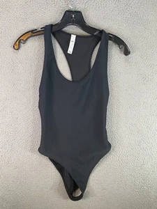 Body Alo Yoga Para Mujer Pequeño Negro Barra de Transporte Aéreo Espalda Asimétrica Corte Alto Pierna - Imagen 1 de 9