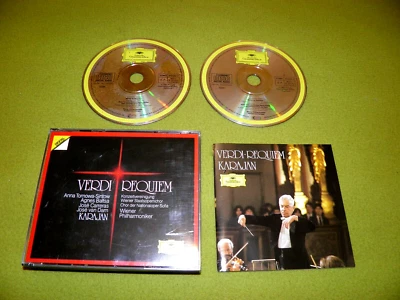 Verdi Requiem - Tomowa-Sintow, Baltsa, Karajan  1985 DGG Box Full Silver No IFPI - Image 1 of 3