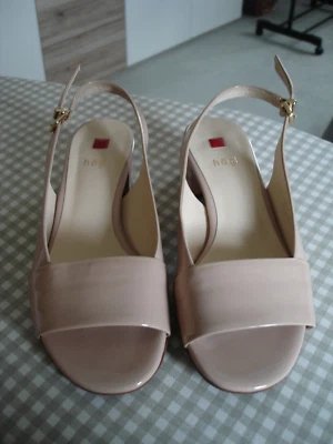 HÖGL Sandalen LUISA nudefarben Lackleder Gr. 3 = 35 EU w.NEU - Bild 1 von 4