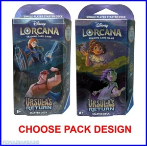Disney Lorcana TCG Ursula's Return Starter Deck - Choose Pack Design - Foto 1 di 3