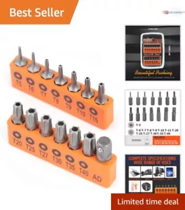Versatile 14-Piece S2 Alloy Steel Tamper Resistant Torx Bits for Secure Repairs - Picture 1 of 10