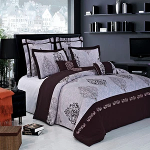 Gizelle Cotton Elegant Embroidered Designs Embroidered 7-Piece Duvet Cover Set - Picture 1 of 4