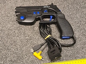 SONY PLAYSTATION 1 2 PS1 PS2 LIGHT GUN PISTOL BLASTER PHASER CONTROL Black G-Con - Picture 1 of 2