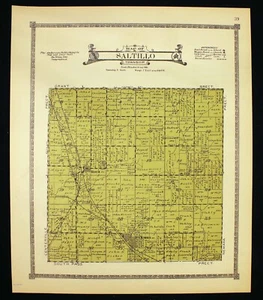 1921 Plat Map Saltillo Township Lancaster County Nebraska Roca Hickman - Picture 1 of 4