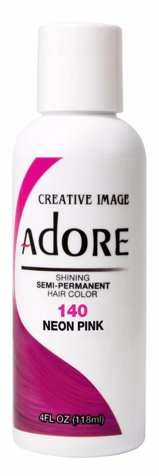 Color de cabello semipermanente Adore, 140 rosa neón 4 oz  Foto 1 de 1