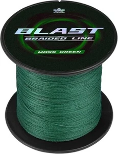 Línea de pesca trenzada Blaze Moss Green Blast 40 lb 500 yardas 0,32 mm revestimiento HyperOSi - Imagen 1 de 5