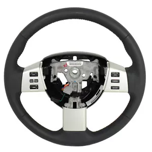 Black Leather Steering Wheel w/Switches 48430-ZM80C fits 2007-09 Nissan Quest - Picture 1 of 2