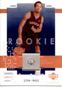 2002-03 UD Glass #139 Chris Jefferies Rookie RC #/900 AF1985