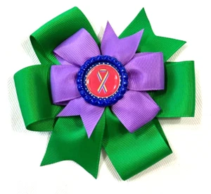 Beautiful LGBTQ Awareness Ribbon Inspired Hair Bow for girls. - Imagen 1 de 2
