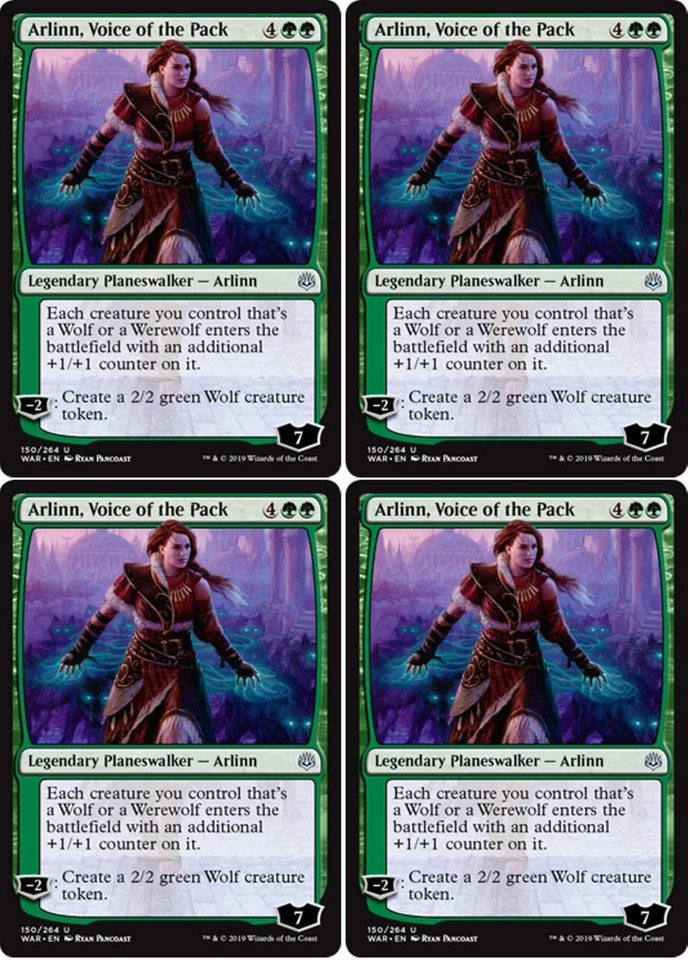 MTG - 4x ARLINN, VOICE OF THE PACK - War of the Spark (U) - Image 1 of 1