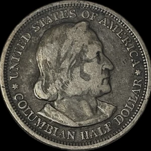 1893 Columbian Exposition Commemorative Half Dollar 90% Silver Coin Lot C4-186 - Picture 1 of 8