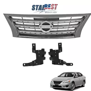 For 2013-2015 Nissan Sentra Replacement Front Upper Grill Chrome 623103SH0A - Picture 1 of 17