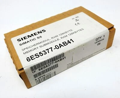 Siemens Simatic S5 6ES5377-0AB41 6ES5 377-0AB41 E:6 128KB Speichermodul -sealed- - Bild 1 von 2