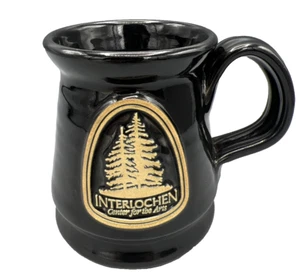 Deneen Pottery Hand Thrown Mug INTERLOCHEN Center For The Arts MN Black Gold Cup - Picture 1 of 11