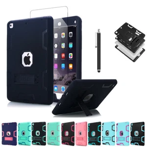 Hybrid Heavy Duty Shockproof Stand Case Cover For iPad 6th 5th 4th 3rd 2 Gen 9.7 - Picture 1 of 49