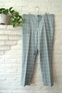 Prestige Original Plaid Trousers Mens Preppy Golf Pants Size 42 Grandpacore - Picture 1 of 12